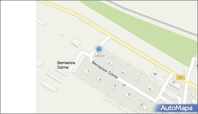 Bernacice Górne, Bernacice Górne, 1B, mapa Bernacice Górne