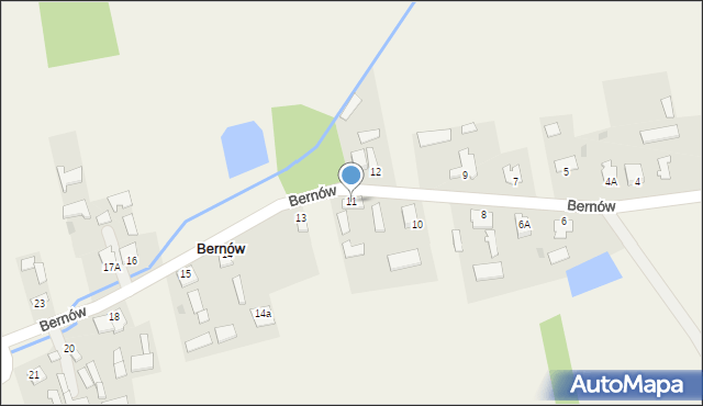 Bernów, Bernów, 11, mapa Bernów