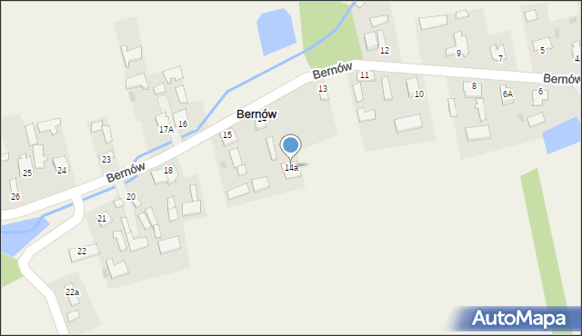 Bernów, Bernów, 14a, mapa Bernów