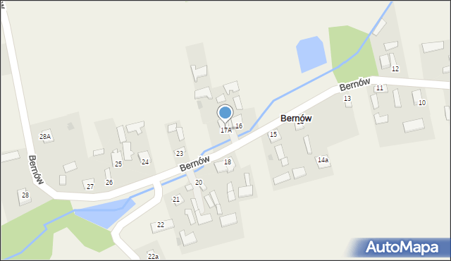 Bernów, Bernów, 17A, mapa Bernów