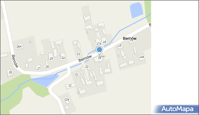 Bernów, Bernów, 18, mapa Bernów