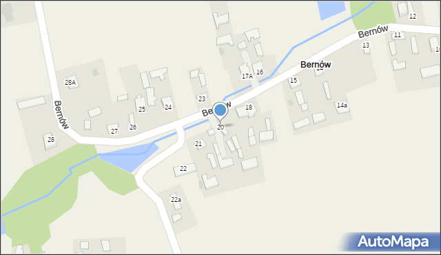 Bernów, Bernów, 20, mapa Bernów