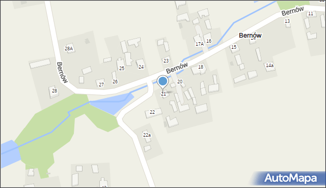 Bernów, Bernów, 21, mapa Bernów