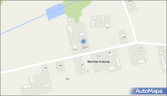 Bernów, Bernów, 42, mapa Bernów