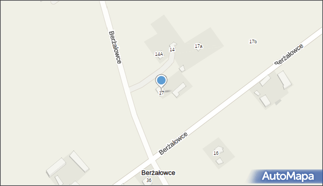 Berżałowce, Berżałowce, 17, mapa Berżałowce