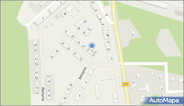 Berzyna, Berzyna, 11, mapa Berzyna