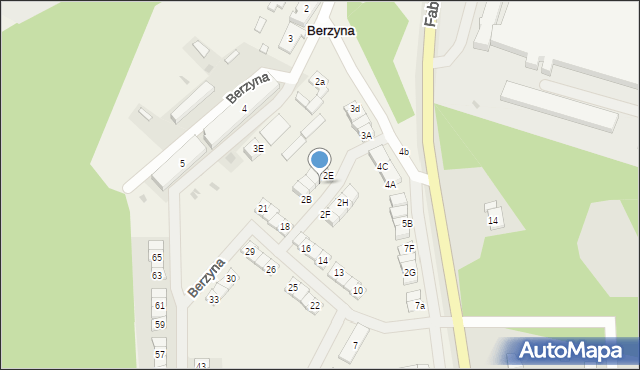 Berzyna, Berzyna, 2D, mapa Berzyna