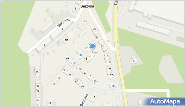 Berzyna, Berzyna, 2K, mapa Berzyna