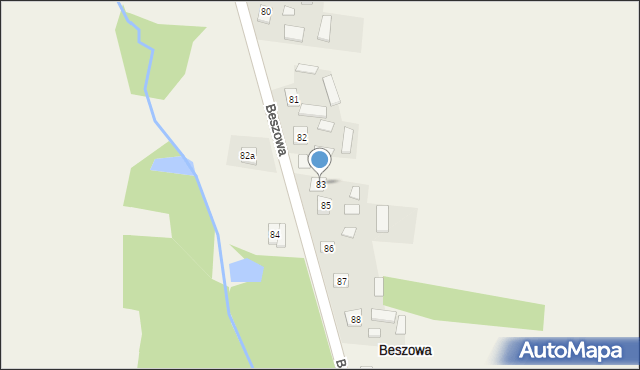 Beszowa, Beszowa, 83, mapa Beszowa