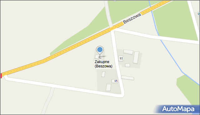 Beszowa, Beszowa, 92, mapa Beszowa