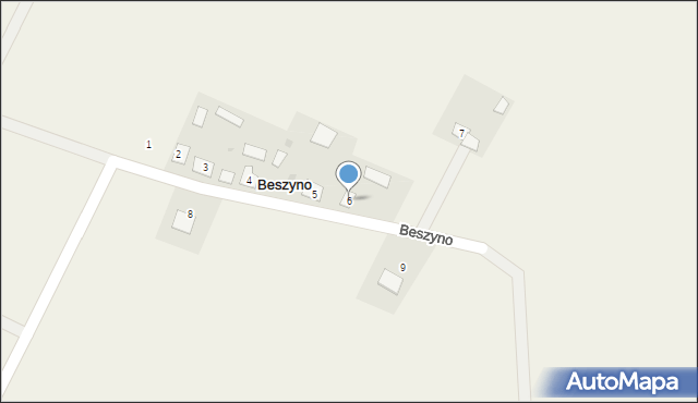 Beszyno, Beszyno, 6, mapa Beszyno