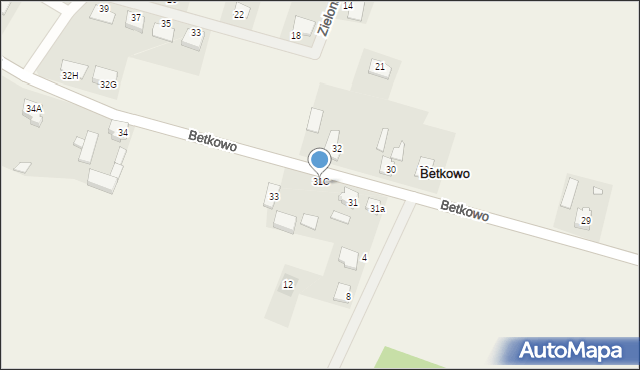 Betkowo, Betkowo, 31C, mapa Betkowo