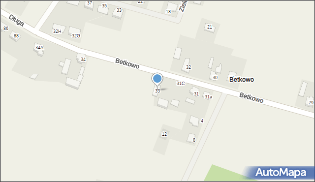 Betkowo, Betkowo, 33, mapa Betkowo