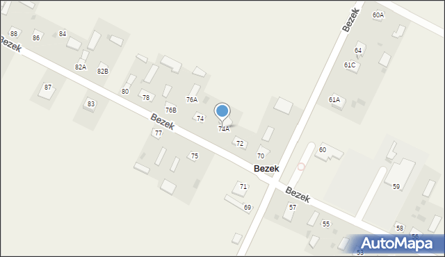 Bezek, Bezek, 74A, mapa Bezek