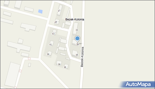 Bezek-Kolonia, Bezek-Kolonia, 34, mapa Bezek-Kolonia