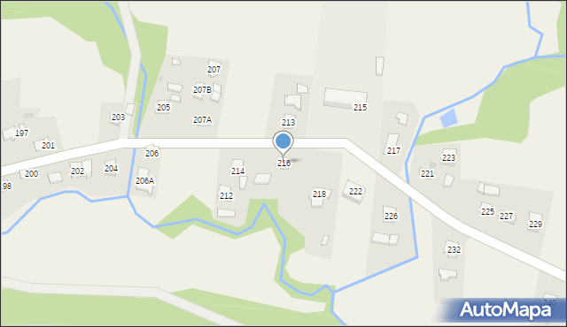 Bezmiechowa Dolna, Bezmiechowa Dolna, 216, mapa Bezmiechowa Dolna