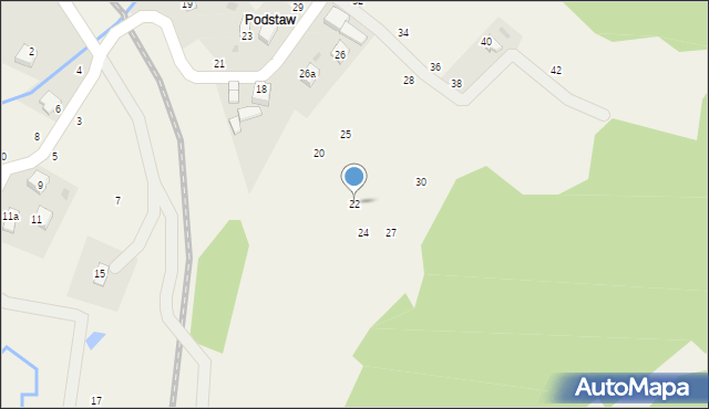 Bezmiechowa Dolna, Bezmiechowa Dolna, 22, mapa Bezmiechowa Dolna