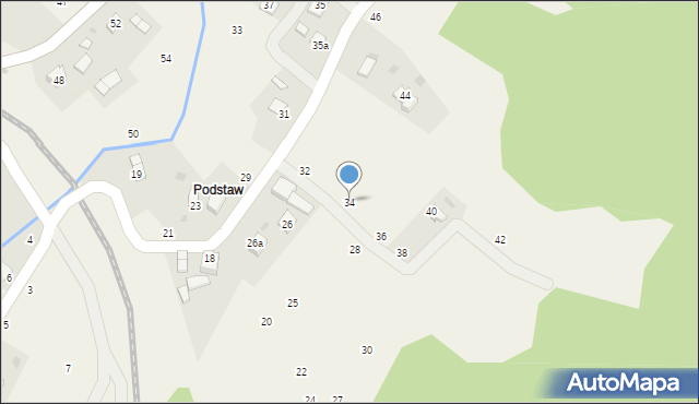 Bezmiechowa Dolna, Bezmiechowa Dolna, 34, mapa Bezmiechowa Dolna