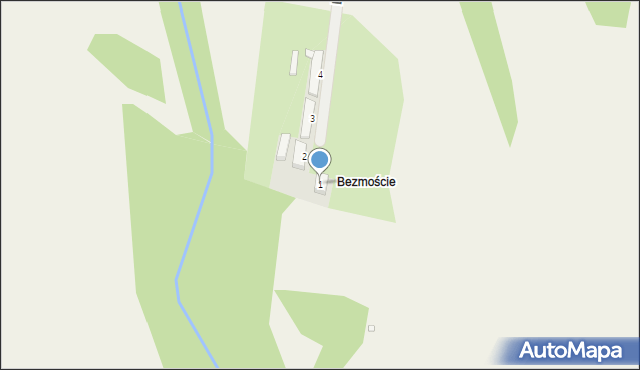 Bezmoście, Bezmoście, 1, mapa Bezmoście