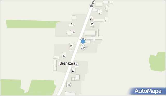 Beznazwa, Beznazwa, 13A, mapa Beznazwa