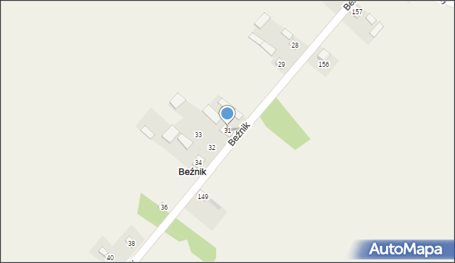 Beźnik, Beźnik, 31a, mapa Beźnik