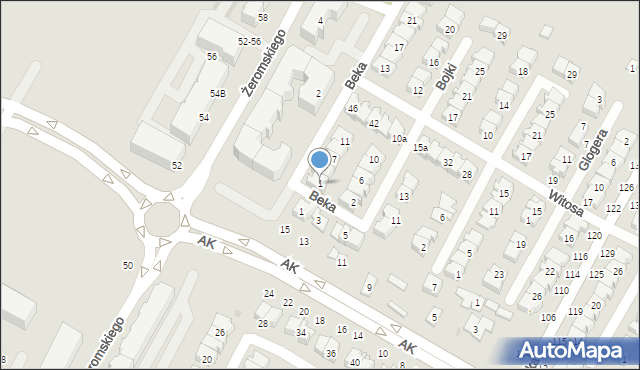 Biała Podlaska, Beka Józefa, 1, mapa Białej Podlaskiej