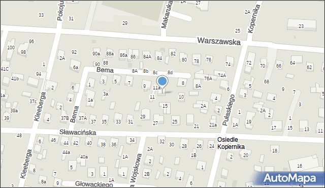 Biała Podlaska, Bema Józefa, gen., 13, mapa Białej Podlaskiej