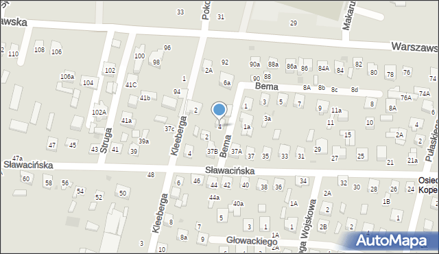 Biała Podlaska, Bema Józefa, gen., 4, mapa Białej Podlaskiej