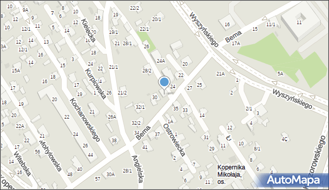 Białystok, Bema Józefa, gen., 28/3, mapa Białegostoku