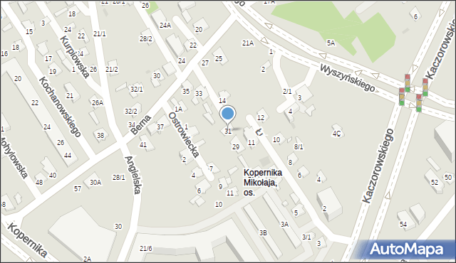 Białystok, Bema Józefa, gen., 31, mapa Białegostoku