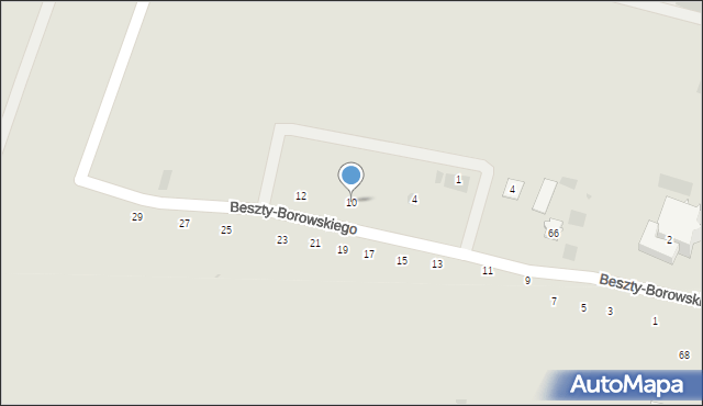 Bielsk Podlaski, Beszty-Borowskiego Antoniego, bł. ks., 10, mapa Bielsk Podlaski