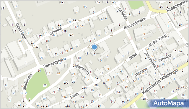 Bochnia, Bernardyńska, 6, mapa Bochni