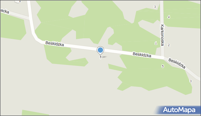 Brodnica, Beskidzka, 7, mapa Brodnica