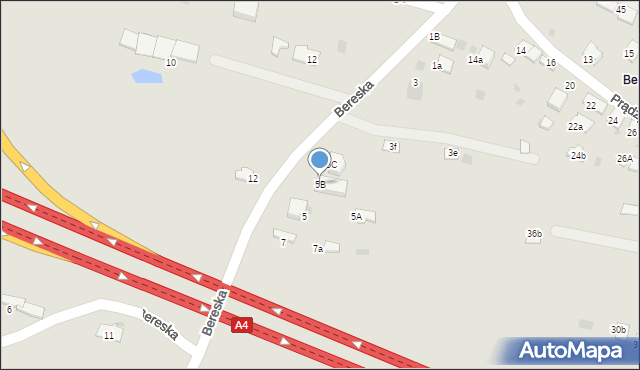 Chrzanów, Bereska, 5B, mapa Chrzanów