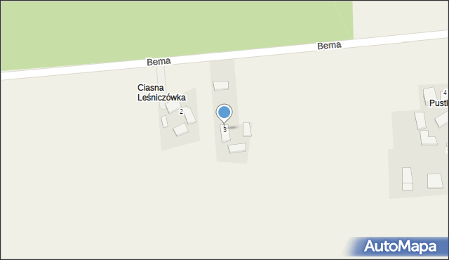 Ciasna, Bema Józefa, gen., 3, mapa Ciasna