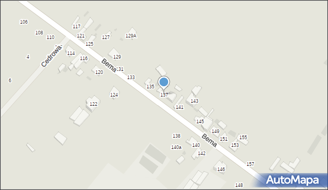 Ciechocinek, Bema Józefa, gen., 137, mapa Ciechocinek