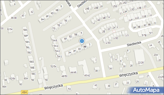 Częstochowa, Bełchatowska, 3C, mapa Częstochowy