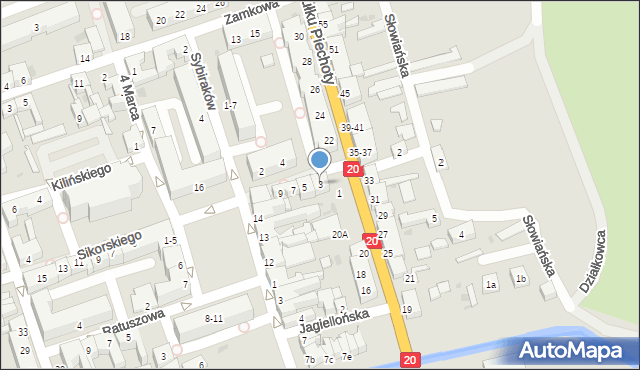 Drawsko Pomorskie, Bednarska, 3, mapa Drawsko Pomorskie