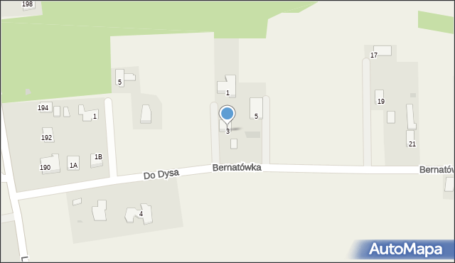 Dys, Bernatówka, 3, mapa Dys