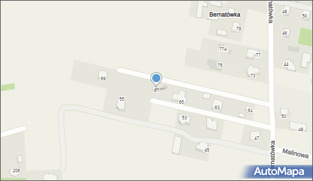 Dys, Bernatówka, 67, mapa Dys