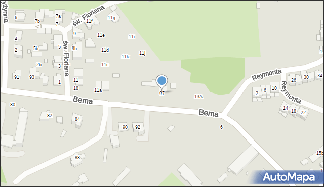 Elbląg, Bema Józefa, gen., 97, mapa Elbląga