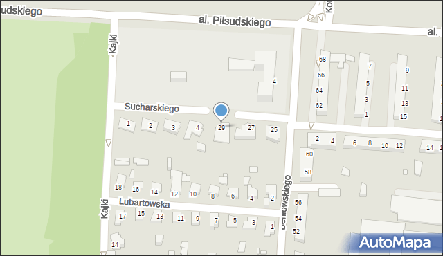 Elbląg, Beniowskiego Maurycego, 29, mapa Elbląga