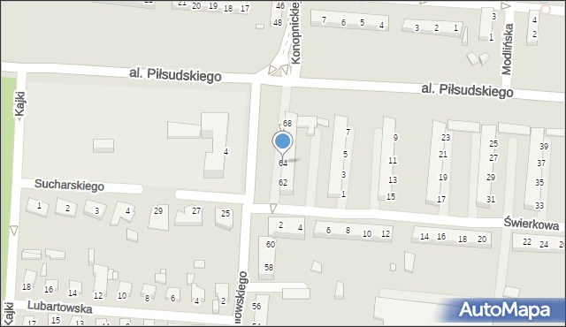 Elbląg, Beniowskiego Maurycego, 64, mapa Elbląga