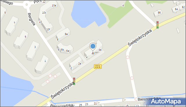 Gdańsk, Bergiela Konstantego, 4b, mapa Gdańska