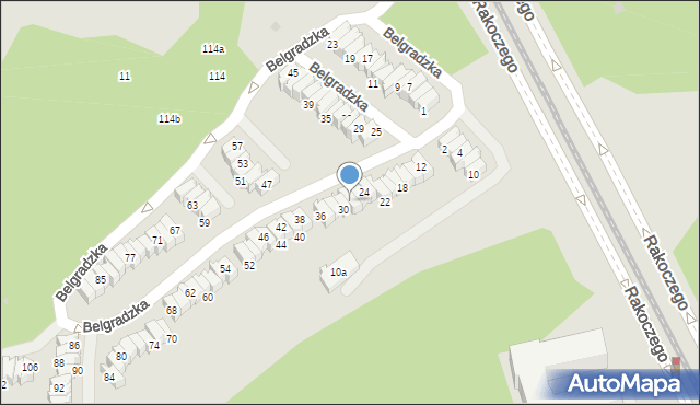 Gdańsk, Belgradzka, 28, mapa Gdańska