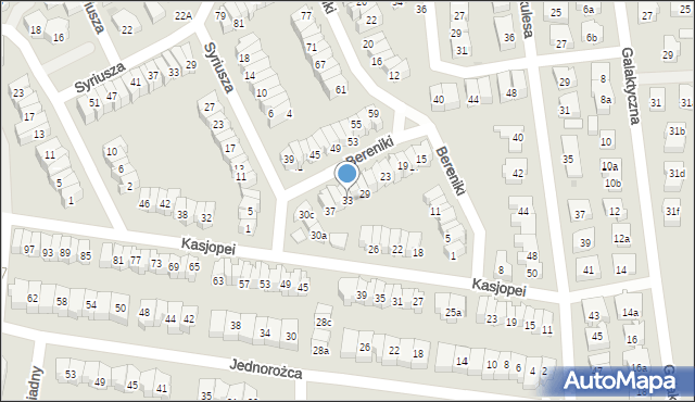 Gdańsk, Bereniki, 33, mapa Gdańska