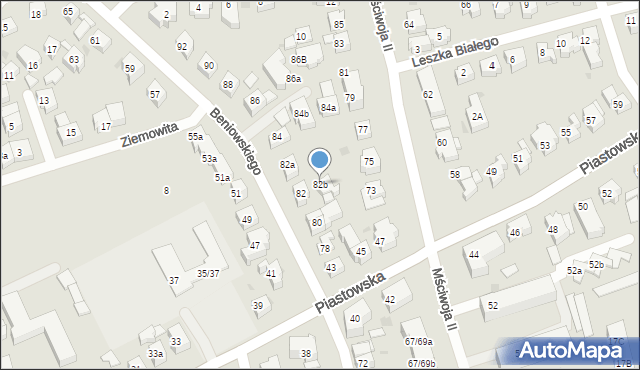 Gdańsk, Beniowskiego Maurycego, 82b, mapa Gdańska