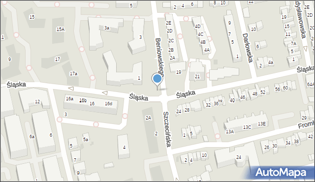 Gdańsk, Beniowskiego Maurycego, 3, mapa Gdańska