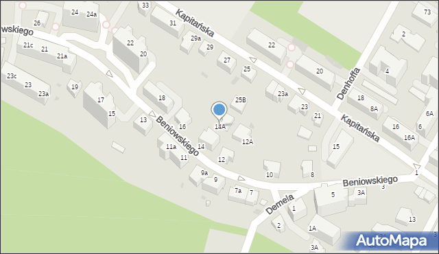 Gdynia, Beniowskiego Maurycego, 14A, mapa Gdyni
