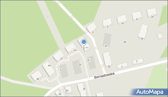 Gdynia, Bernadowska, 2l, mapa Gdyni